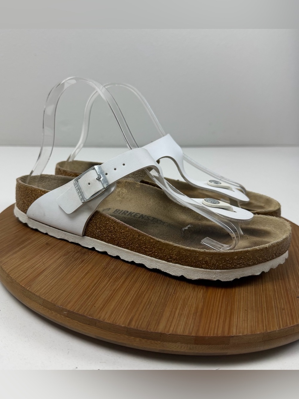Birkenstock White Gizeh Thong Sandals for Women